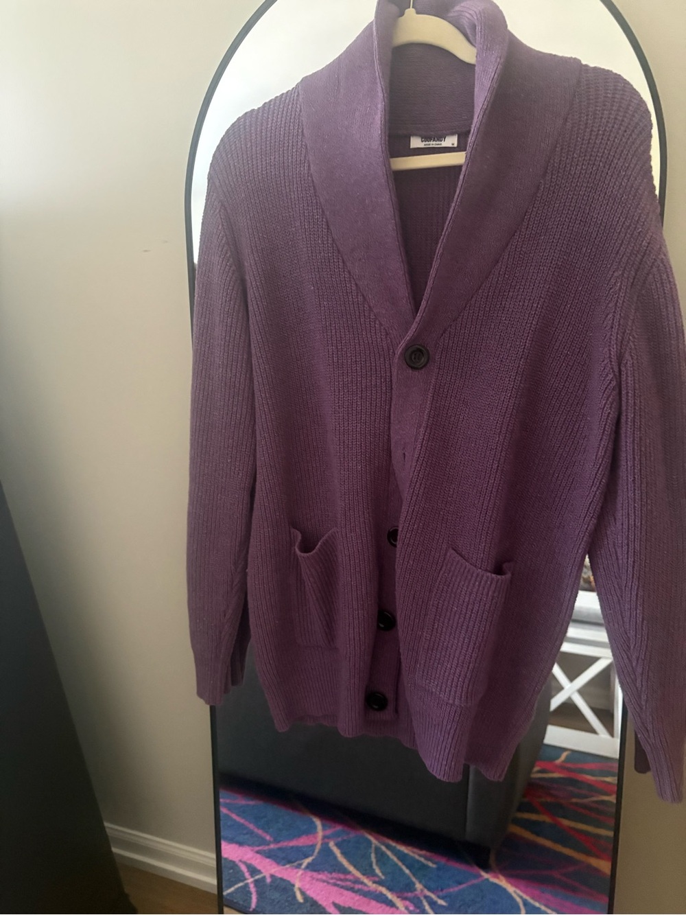 Shawl collar sweater